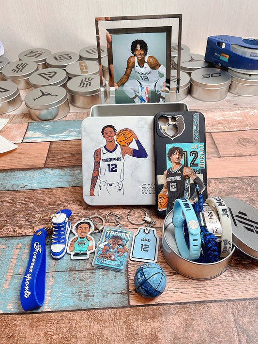 Ja Bundles|Glass Photo Frame+Player Keychain+Jerseykeychain+Basketball keychain+Shoekeychain+Four Bracelets+PhoneCase