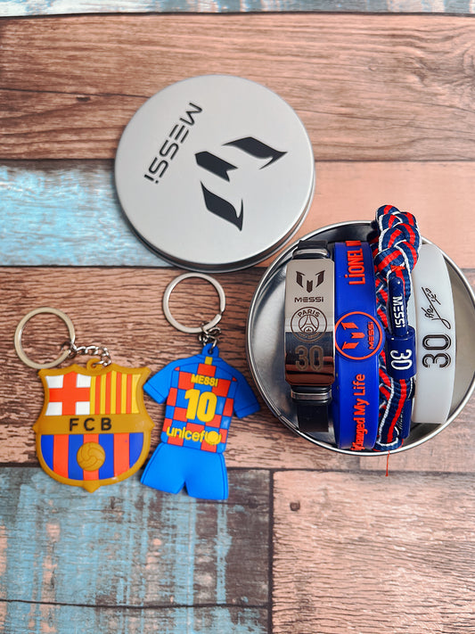 Messi Bundles|Jersey keychain+Badge keychainFour Bracelets|
